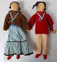 Navajo Indian Dolls, Man & Woman