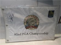 SIGNED 92ND PGA CHAMIONSHIP PIN FLAG- STEPHEN AMES