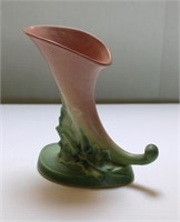 Roseville Pottery Pink Thornapple Cornucopia Vase