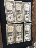 6 1935 C Blue Seal Dollars