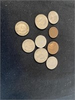 9 Foreign Coins