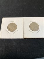 2 1936 Indian Head Nickels