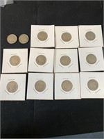 13 Indian Head Nickels