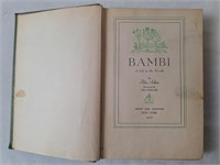 Bambi, A Life In The Woods, First Edition Book