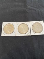 3 1922 Peace Dollars