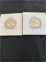 2 1961 Washington Quarters