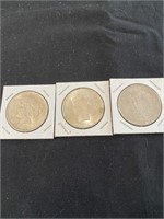 3 1922 Peace Silver Dollars