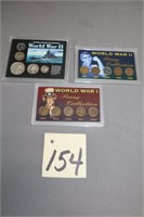 2-WWII & WWI Coin Sets