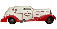 Vintage Marx Pressed Steel Ambulance Wind-Up Toy