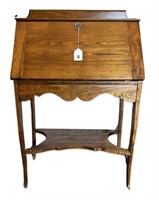 Ca.1910 Antique Oak Secretary Writing Desk