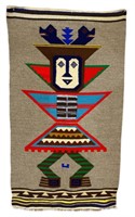 Vintage Native American style Wool Shaman Rug
