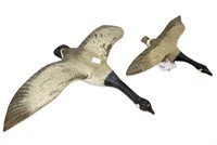 (2) Chincoteague, Va Miniature Flying Goose Decoy