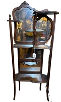 Antique Victorian Etagere Curio Display Shelf