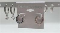 Sterling silver gold plated hoop earrings