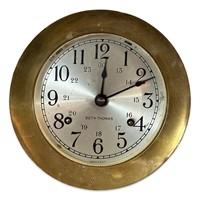 Vintage Brass Seth Thomas Helmsman Ship Clock