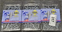 3 Lots of 1 ea Wall Dog Screw & Anchor in One