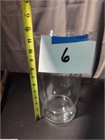 Clear Glass Pedi Stole Vase 11.5"