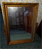 Wall Mirror w/Gold Tone Frame