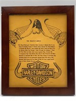 Framed “The Psalm Of Harley”