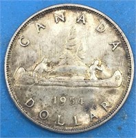 1954 Silver Dollar Canada