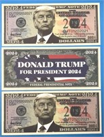 3 Trump Novelty Notes