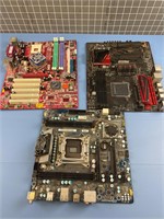 3X GAMING COMPUTER MOTHERBOARDS MSI & MORE