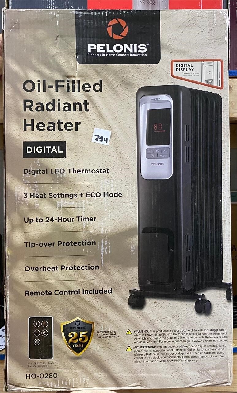 Pelonis OilFilled RadiantHeater,Digital Thermostat