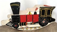 Vintage Child Wood Train Rocker Toy