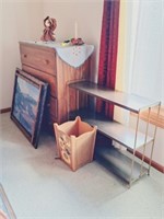 Dresser, Bookcase, Picture, Wastebasket