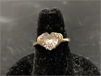 14kt Gold, and CZ ring size 7, total weight of 2.4