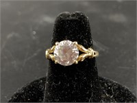 14kt Gold, and CZ ring size 6 total weight of 3.2