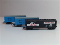 3pc New Haven Steel N Scale Box Cars. The Black