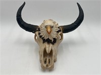 7” Resin Bull Skull & Eagle Decor