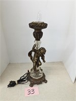 Bronze Style Cherub Lamp