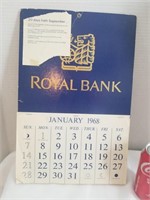 vintage complete 1968 royal bank calendar