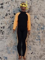 African American Ken Doll In Snorkel Gear