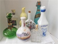 lot of 8 empty collectible bottles