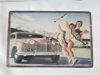 vintage looking tin picture