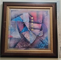framed abstract picture