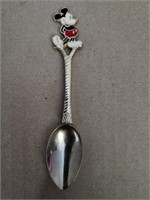 vintage walt disney mickey mouse gold plated spoon