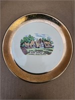 Fable Cottage 24 Karat gold plated souvenir plate