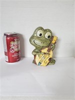 vintage made in taiwan frog coin bank