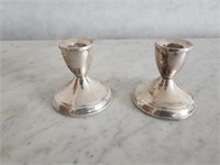 Sterling silver candle holders