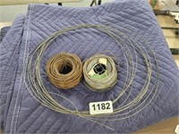 LOT OF WIRE, PLUS MOVING BLANKET