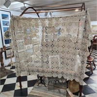 Antique Hand Crocheted Table Cover