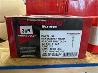 Strong Point Drilling Screws, 12-24x1-1/2, 2500ct