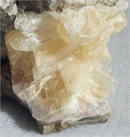 Calcite Formation Emerging from Rock