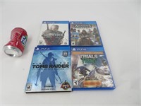 4 jeux pour Playstation 4 dont Tomb Raider
