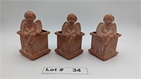 TERRA COTTA ANGLE CANDLE HOLDERS