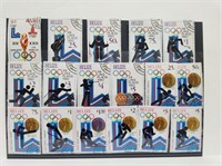 1980 Lake Placid Olympic Stamps Belize (17 stamps)